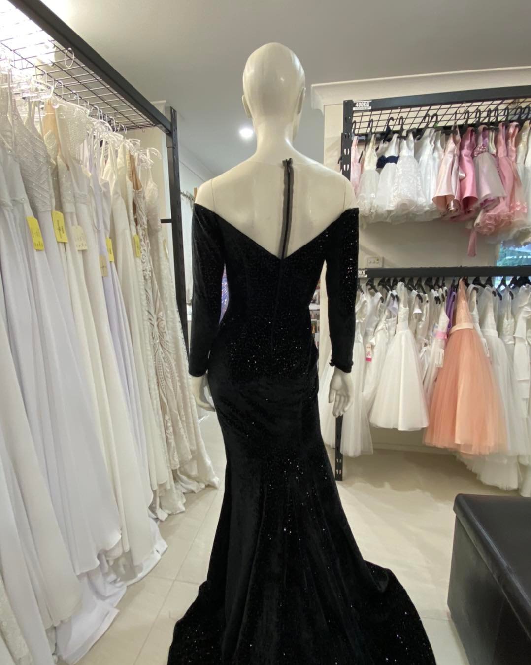 Formal black hotsell velvet dress