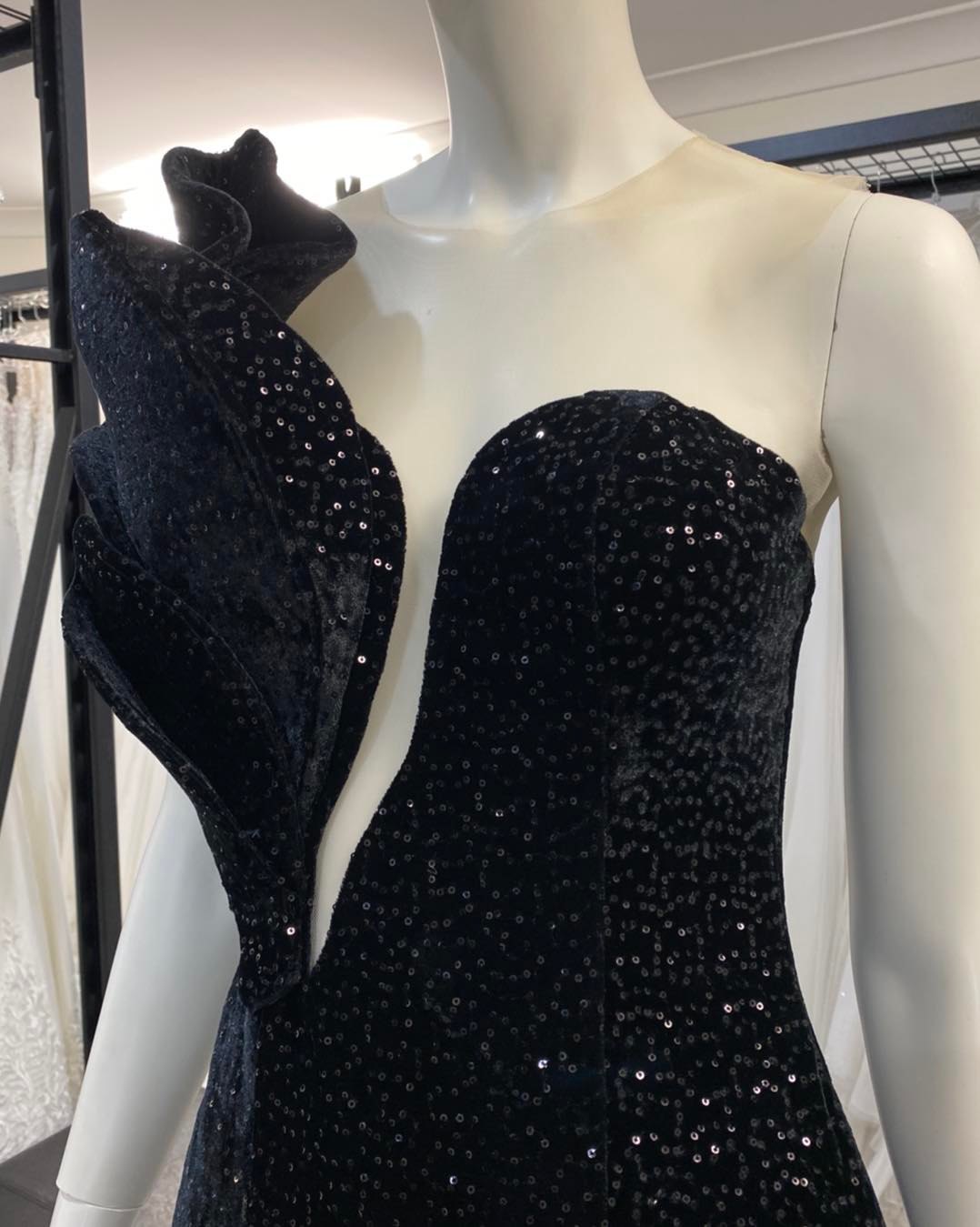 Size 8 Black Velvet Dress