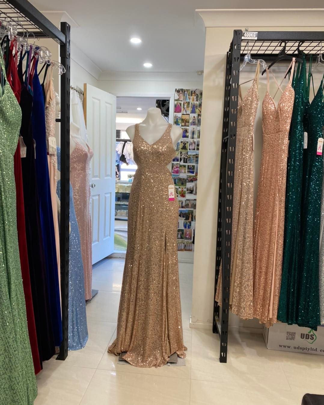 Size 8 Gold Sequins Dress